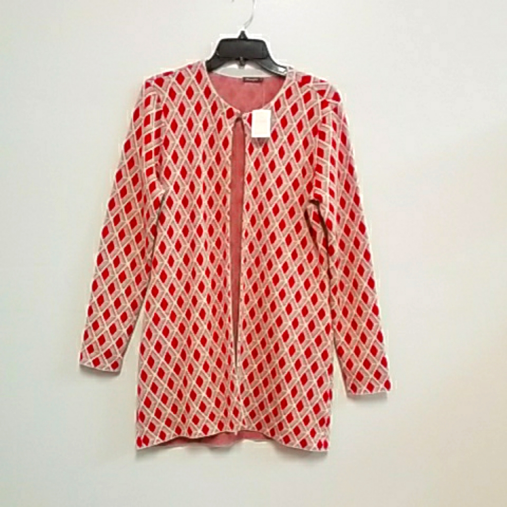 *J. MCLAUGHLIN Fontaine Long Sleeve Jacquard Open Cardigan